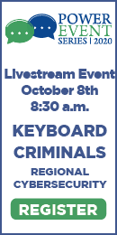 Ad: Power event - Keyboard criminals - regional cybersecurity - livestream 8:30 am Oct 8 - click to register