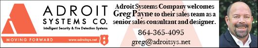 Ad: Adroit Systems Company welcomes Greg Payne
